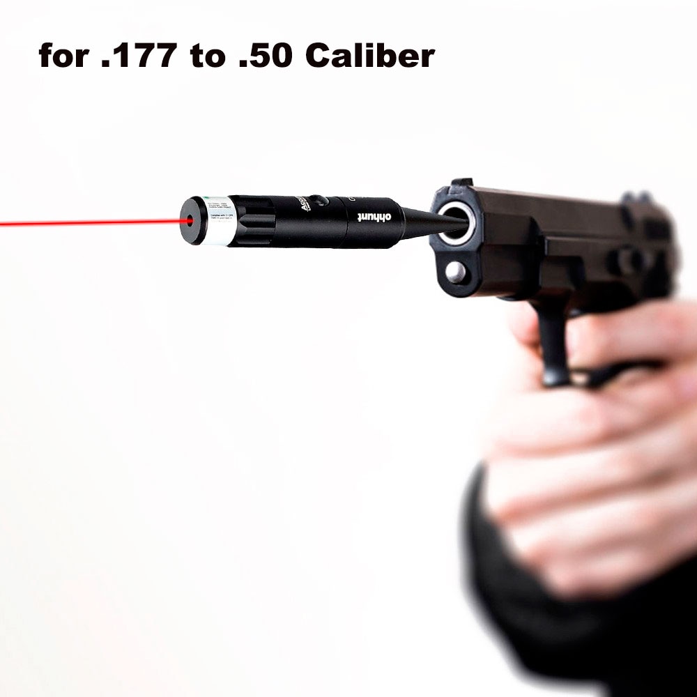 Tactical Red/Green Dot Laser Bore Sighter Scope Calibrator for .177 to .50 Caliber Handgun Rifle Shotgun Hunting Boresighter