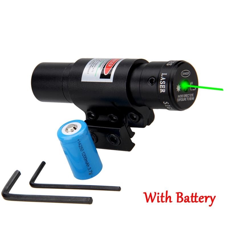 Tactical Red/Green Dot Laser Sight Scope Air Gun Rifle Weaver Adjustable 11/20mm Picatinny Rails Mount Rail For Airsoft Hunting - Image 2