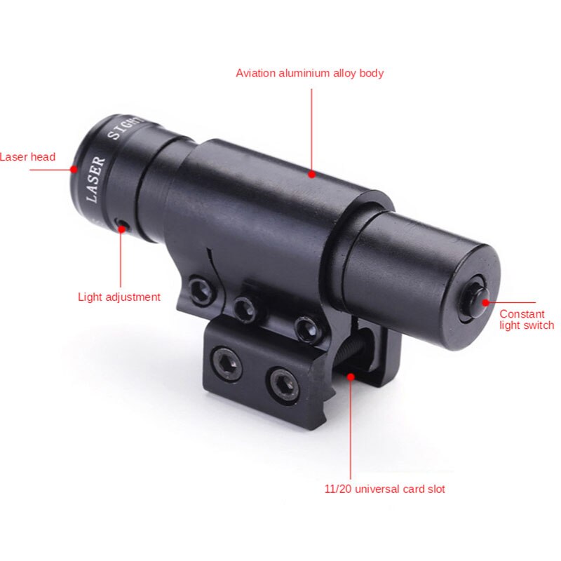 Tactical Red Green Laser Sight Aluminum Alloy Waterproof Adjustable Hunting Laser Locater With 11/20mm Universal Card Slot - Image 4