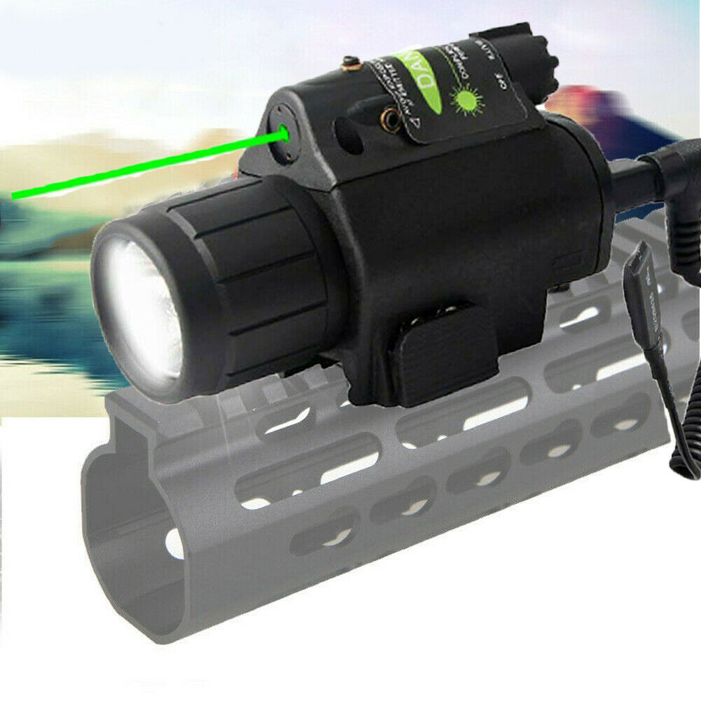 Tactical Red/Green Laser Sight Scope With CREE LED Flashlight Combo 20mm Rail Airsoft - Image 2