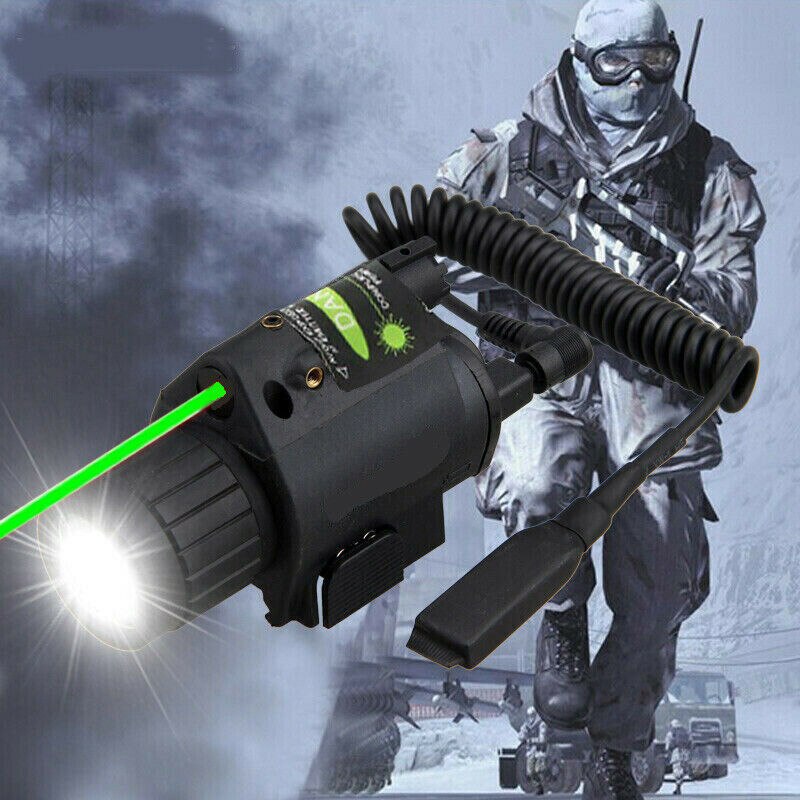 Tactical Red/Green Laser Sight Scope With CREE LED Flashlight Combo 20mm Rail Airsoft - Image 3