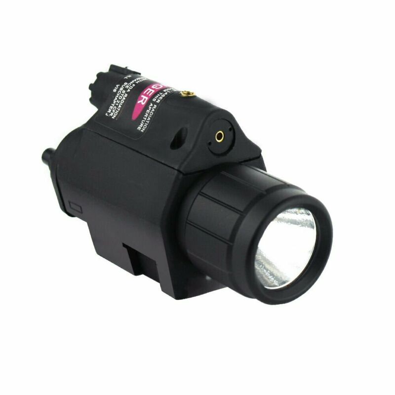 Tactical Red Laser Sight Scope With CREE LED Flashlight Combo 20mm Rail Airsoft - Image 5