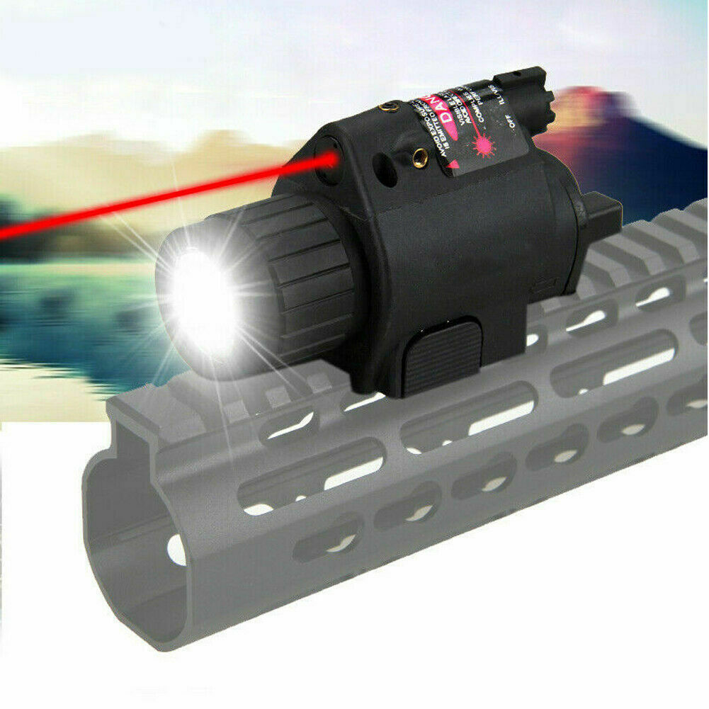 Tactical Red Laser Sight Scope With CREE LED Flashlight Combo 20mm Rail Airsoft