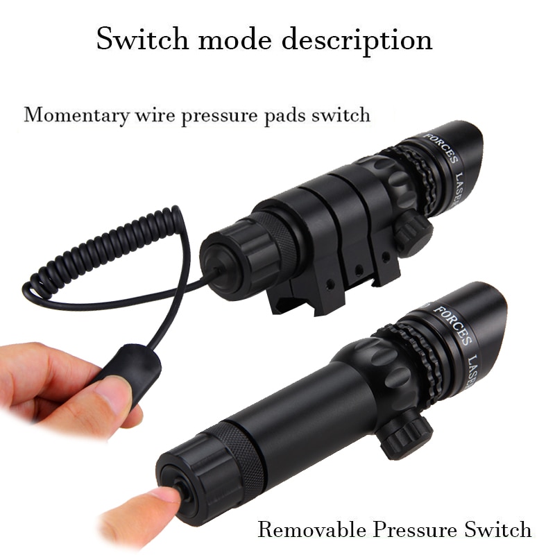 Tactical Weapon Light Gun Light Green/Red Dot Scope Light Sight Mount Hunting Parts with Remote Pressure Switch - Image 2