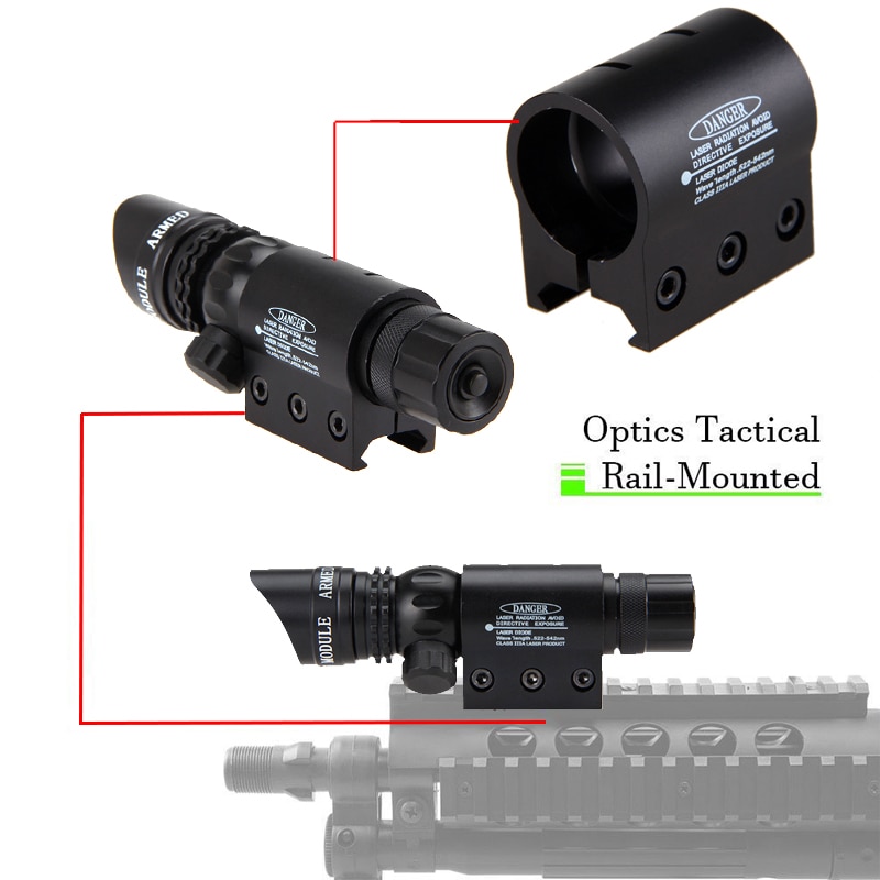 Tactical Weapon Light Gun Light Green/Red Dot Scope Light Sight Mount Hunting Parts with Remote Pressure Switch - Image 4