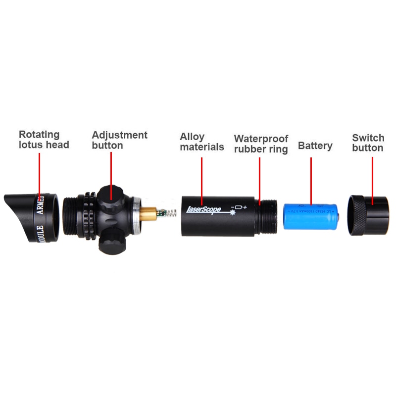 Tactical Weapon Light Gun Light Green/Red Dot Scope Light Sight Mount Hunting Parts with Remote Pressure Switch