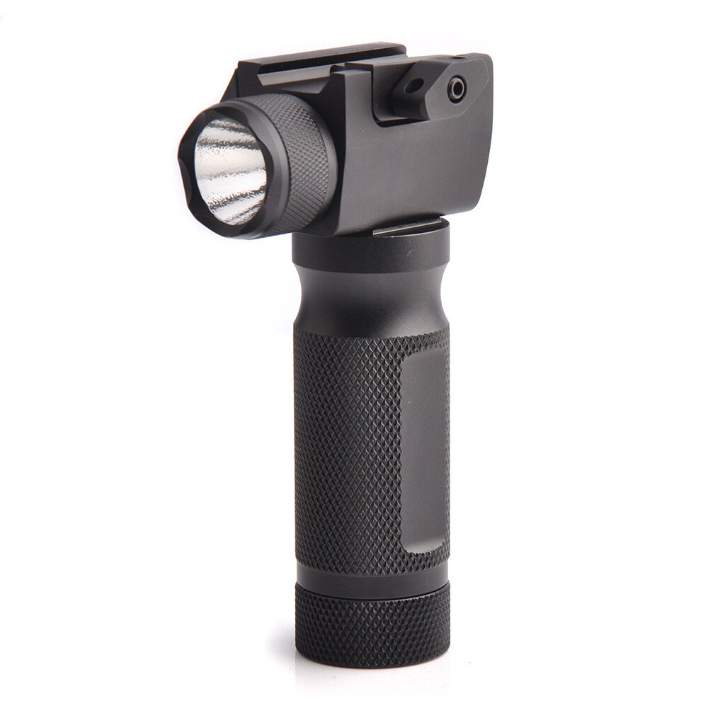 Tactical combination all-in-one vertical grip front fork strobe flashlight and red / green laser sight