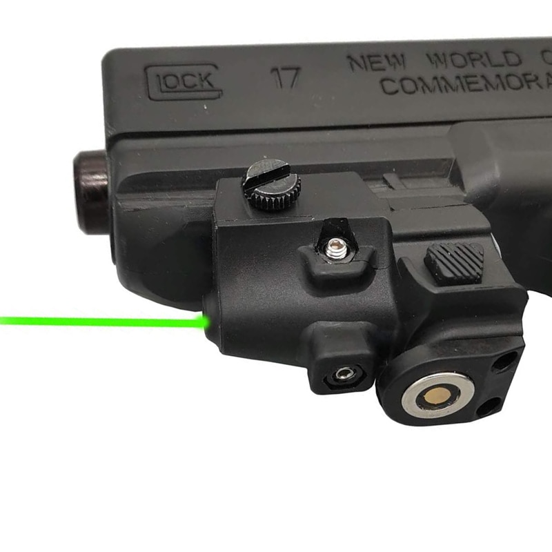 Tactical universal Compact Green Dot Laser Sight with Magnetic Contact Charging for Hunting Airsoft Glock 1911 Taurus Handgun