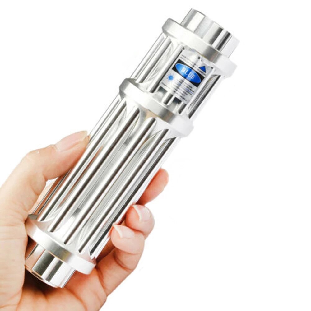 The most powerful blue laser flashlight USB rechargeable laser 450nm 10000m focusable burning cigar/match blue laser flashlight - Image 3