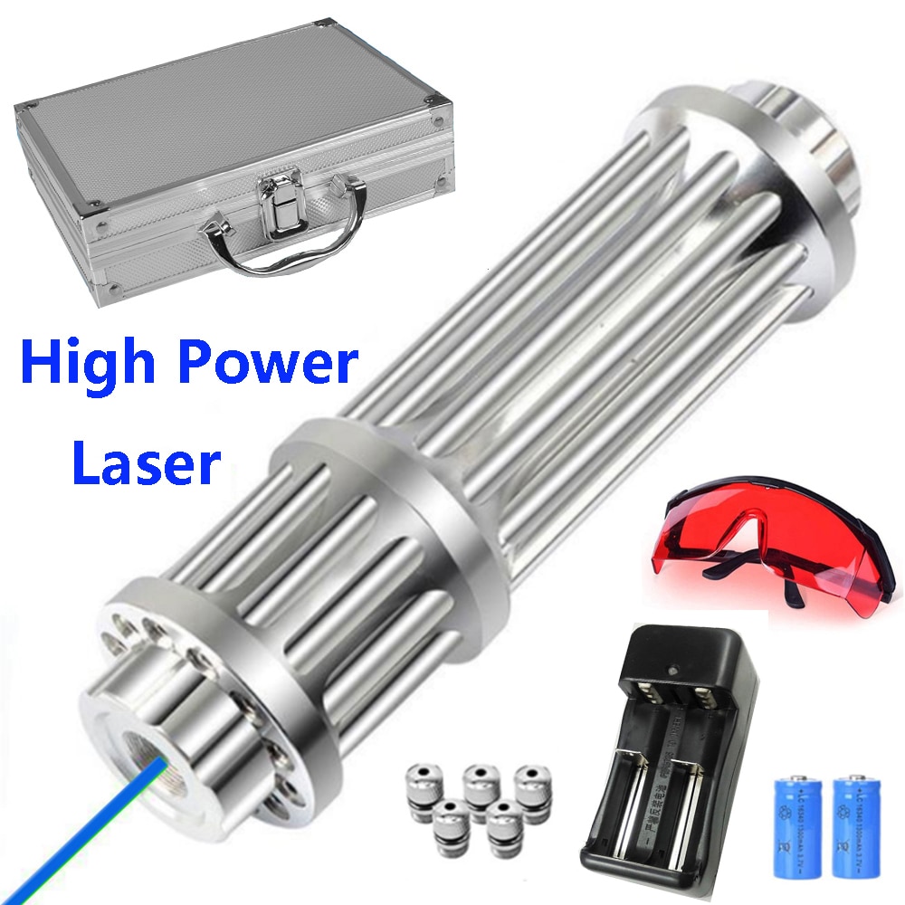 The most powerful blue laser flashlight high-power laser sight 450nm adjustable focus laser burning match/candle/cigar - Image 5