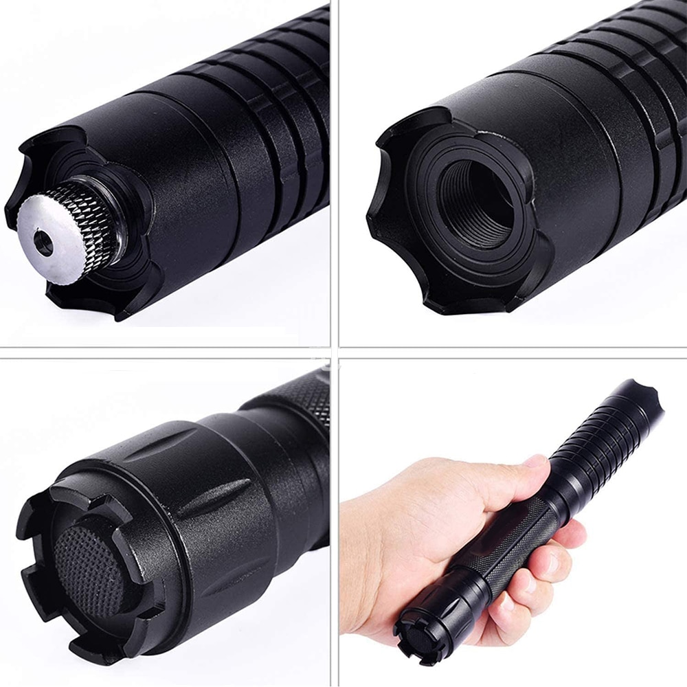 The most powerful blue laser flashlight hunting laser sight with super radiation 8000M adjustable focus burning cigar/match