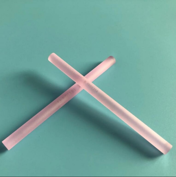 laser crystal rods laser bar for yag / diode laser handpiece with yellow pink color