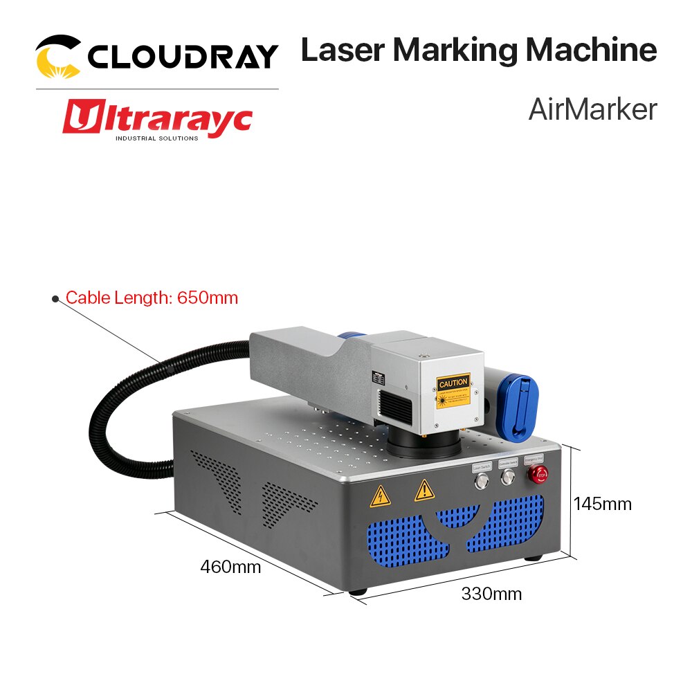 Ultrarayc Fiber Laser Marking Machine 1064nm Raycus 20W 30W Watt With Rotary Foldable Fiber Marking for DIY Marking Metal - Image 2