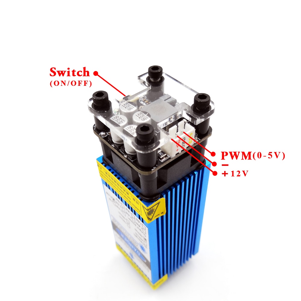 Upgraded 15W 450nm Fixed Focus Laser Module Cutting Head 3P TTL/PWM Stainless Steel Laser Engraver For CNC 3018 Pro Max - Image 2