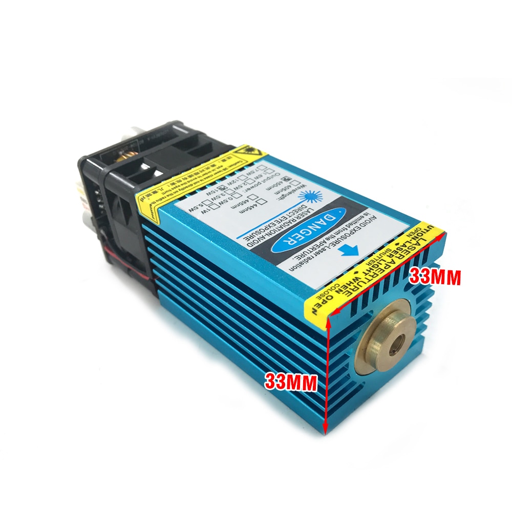Upgraded 15W 450nm Fixed Focus Laser Module Cutting Head 3P TTL/PWM Stainless Steel Laser Engraver For CNC 3018 Pro Max