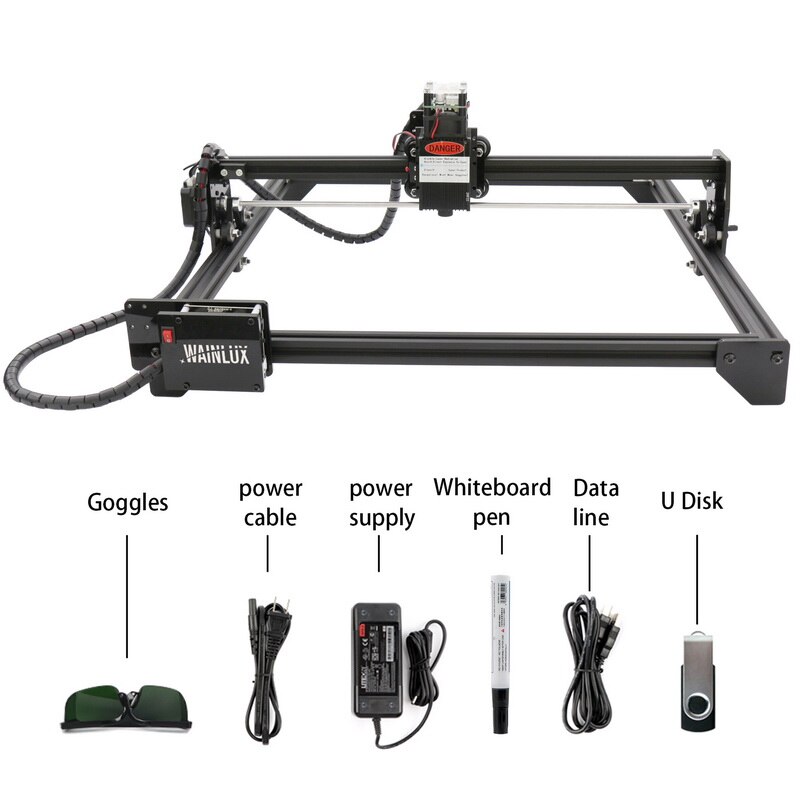 Upgraded 7W 20W DIY Laser Engraving Machine CNC Wood Router Laser Engraver Cutter Printer Print Logo Picture - Image 2