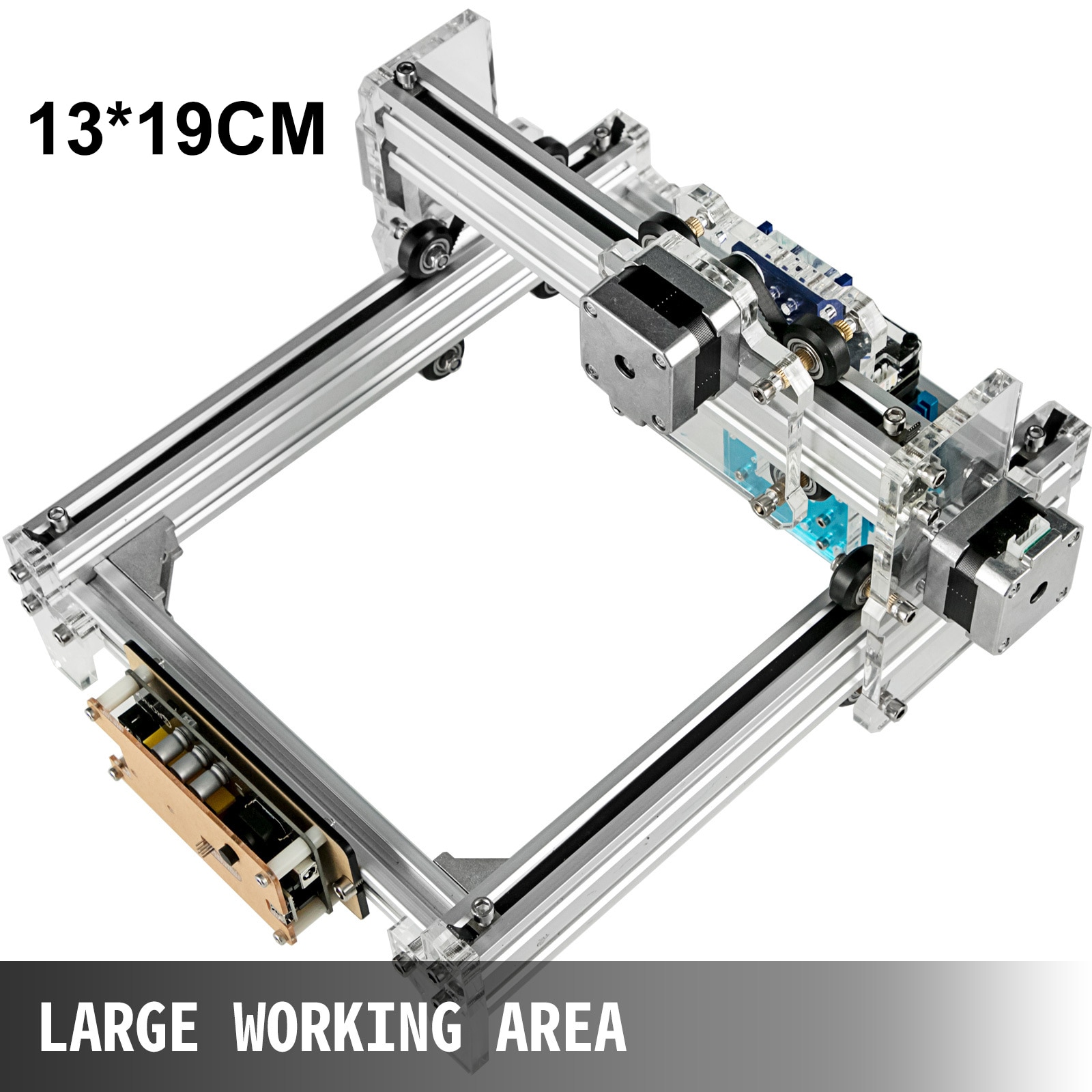 VEVOR 15W Mini Laser Engraver CNC Machine 190X130mm For Wood Leather Plastic Cutting Wood Milling DIY Woodworking Machinery - Image 3