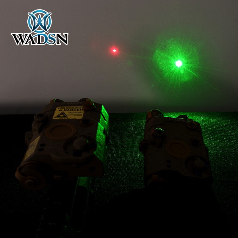 WADSM Tactical PEQ-15 Red Green BLue Dot Laser Sight PEQ NO IR Airsoft Hunting Rifle Weapon Scoutlight For 20mm Picatinny Rail