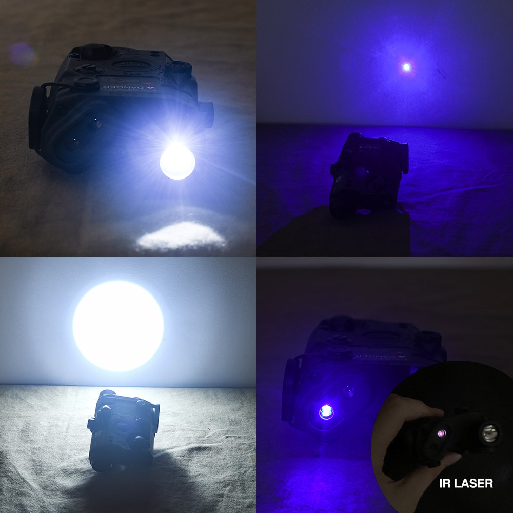 WADSN Airsoft LA-5C PEQ15 UHP Blue Laser Sight Aiming LED 250lumens White Light Hunting PEQ Tacital Weapon Scoutlight