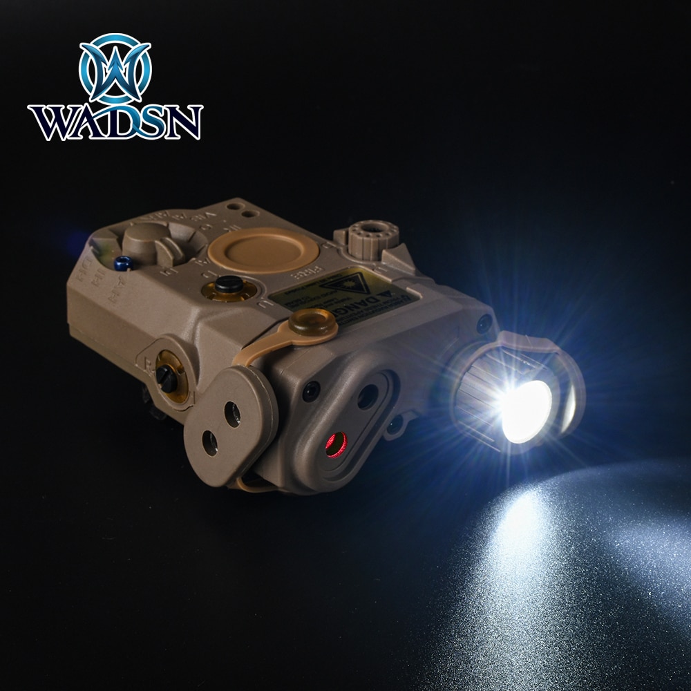 WADSN Airsoft PEQ 15 Red Dot Laser White Light Without IR Laser Ver Hunting Rifle Nylon PEQ Laser Sight for 20mm Picatinny Rail