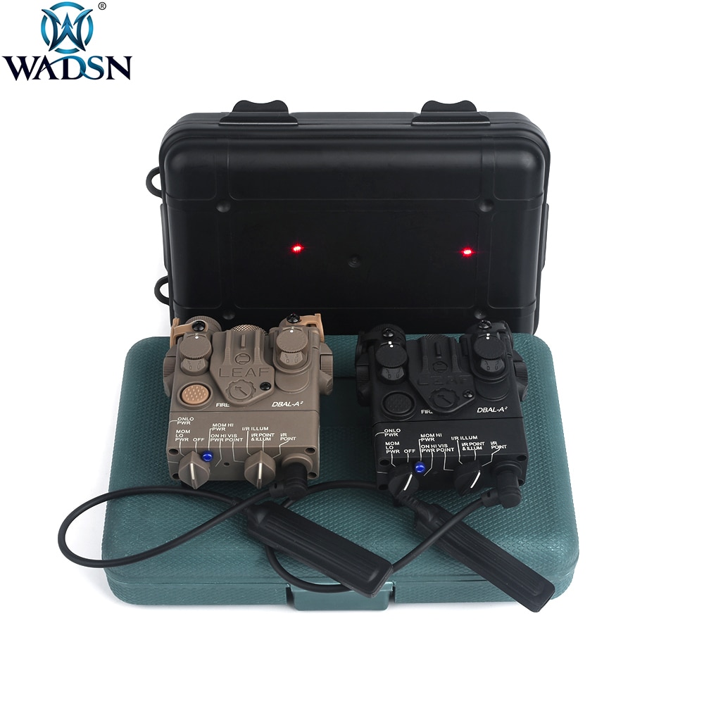 WADSN Softair Mini DBAL-A2 Red Green Dot Aiming Laser Sight Hunting Airsoft Weapon Light without White Light IR Laser Function