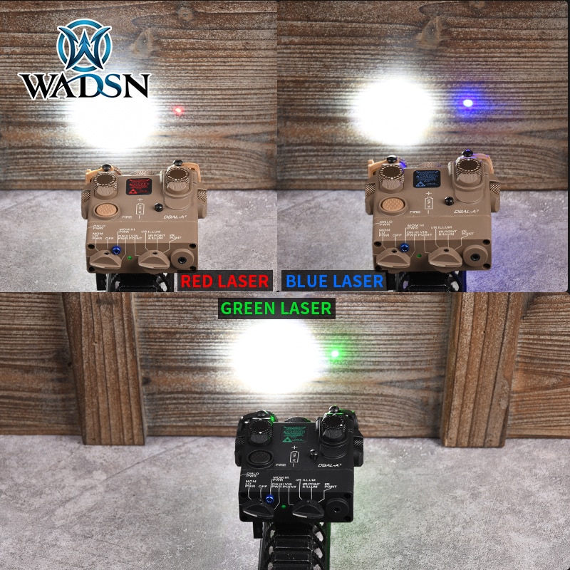 WADSN Tactical Airsoft Flashlight DBAL-A2 Red Laser White Light Version Nylon Weapon Lights Metal surefir PEQ Green Laser Sight - Image 2