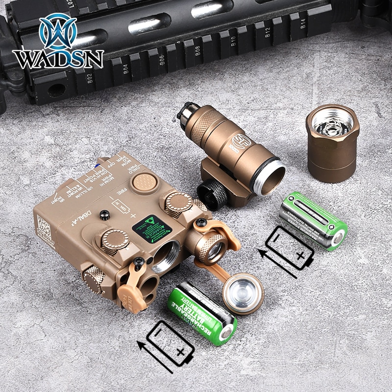 WADSN Tactical Airsoft Flashlight DBAL-A2 Red Laser White Light Version Nylon Weapon Lights Metal surefir PEQ Green Laser Sight - Image 4