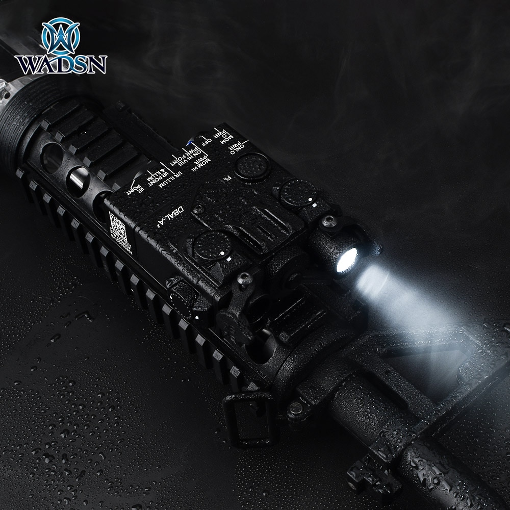 WADSN Tactical DBAL-A2 Metal Green Blue IR Laser Flashlight Hunting Rifle PEQ Airsoft Laser Sight DBAL Scout Light for 20mm Rail