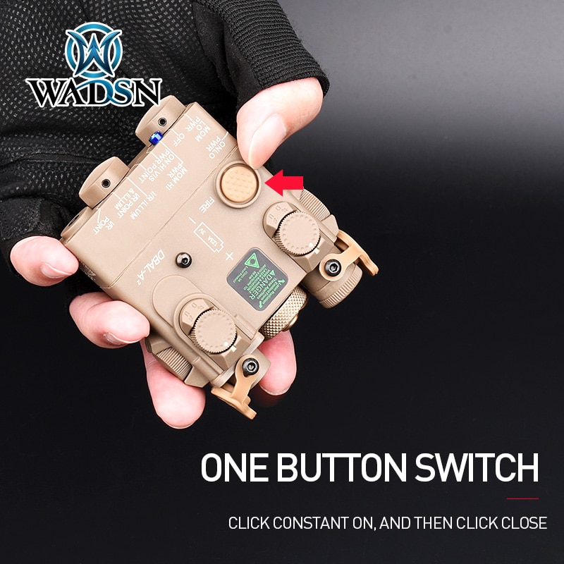 WADSN Tactical DBAL-A2 Mini Red Green Dot Aiming Hunting DBAL PEQ Laser Sight Airsoft Weapon Light without White Light Iaser - Image 2