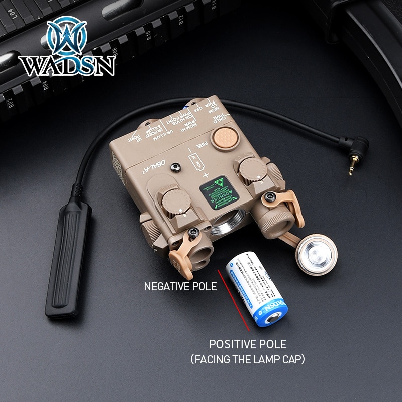 WADSN Tactical DBAL-A2 Mini Red Green Dot Aiming Hunting DBAL PEQ Laser Sight Airsoft Weapon Light without White Light Iaser - Image 4
