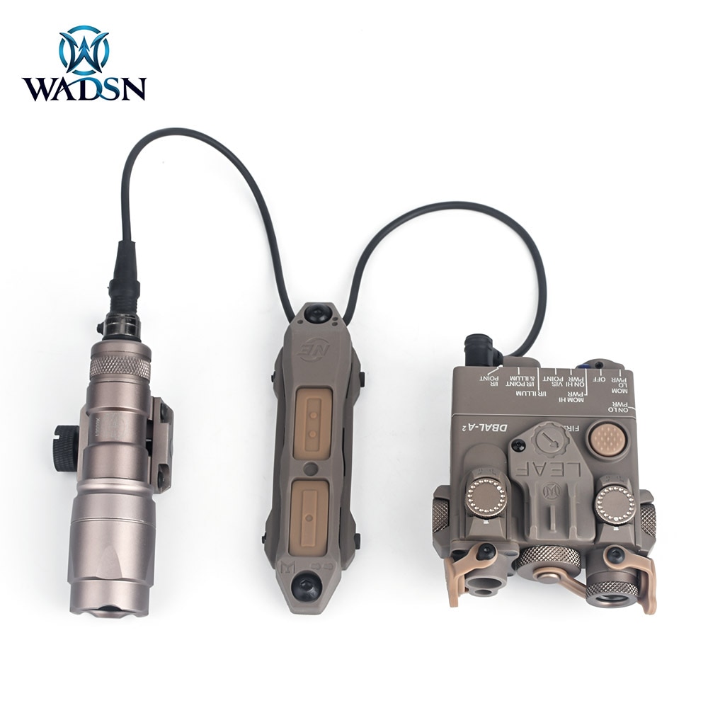 WADSN Tactical DBAL A2 Red Dot Laser White Light With Strobe Hunting 280 Lumen M300 Flashlight Airsoft Dual Pressure Switch