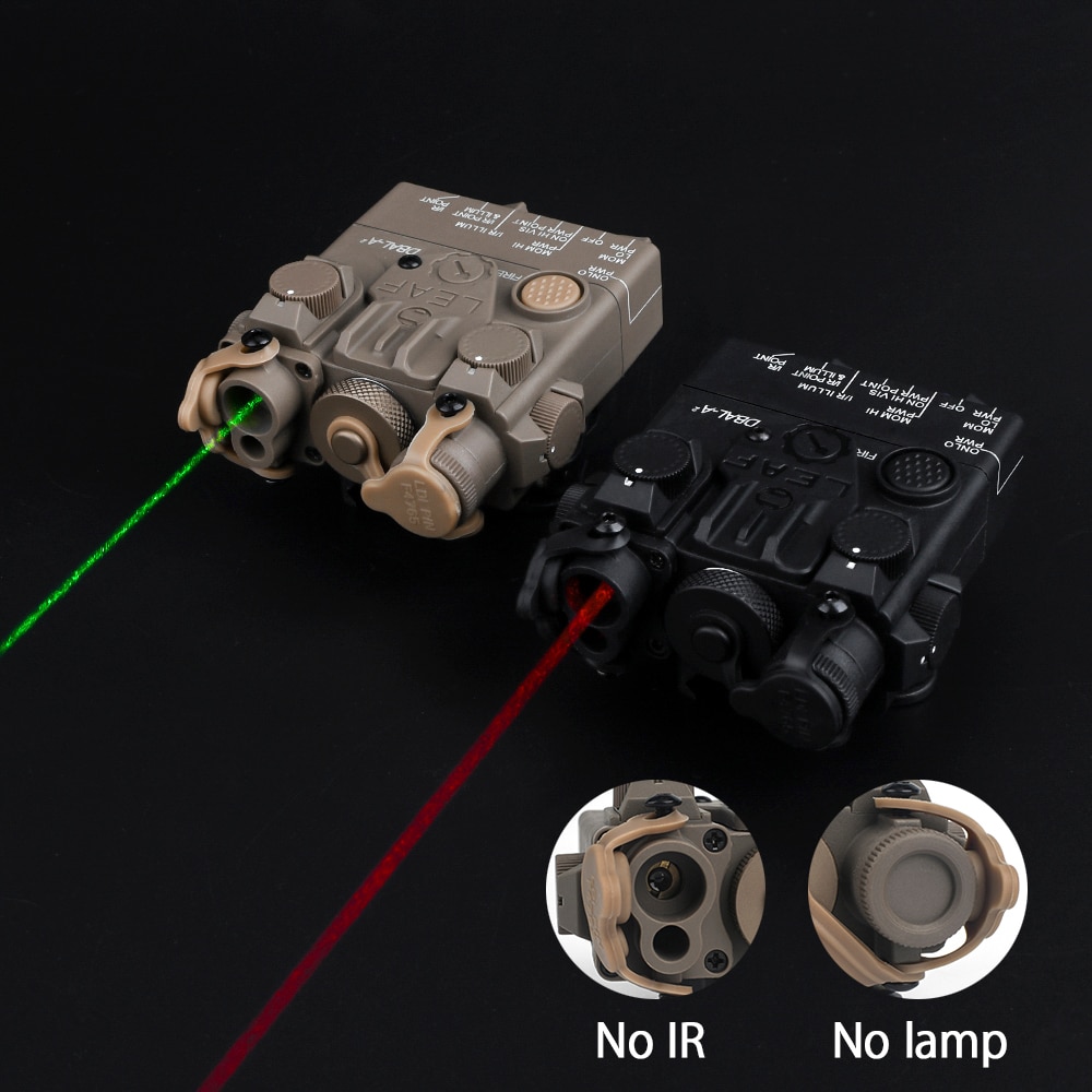 WADSN Tactical DBAL A2 Red Green Dot Laser Sight Plastic Ver Hunting Rifle Airsoft AN PEQ Powerful Laser Aim Weapon No IR Light