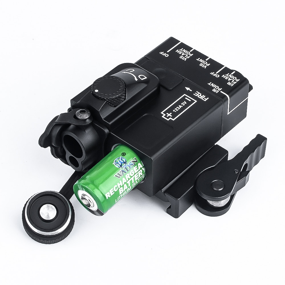 WADSN Tactical DBAL Mini Metal High Power Green Dot Laser Sight IR Strobe Hunting Air Gun DBAL A2 Weapon Laser Aim Fit 20mm Rail - Image 3