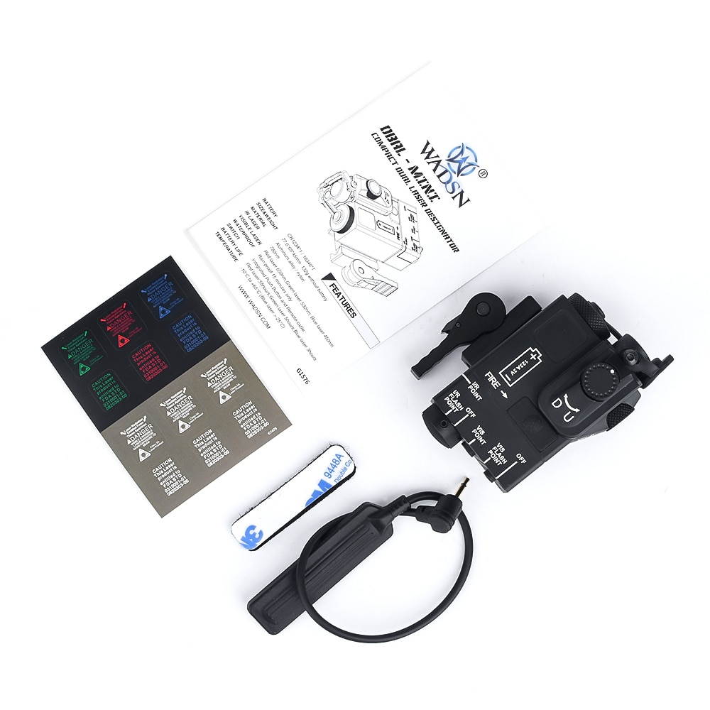 WADSN Tactical DBAL Mini Metal High Power Green Dot Laser Sight IR Strobe Hunting Air Gun DBAL A2 Weapon Laser Aim Fit 20mm Rail - Image 5