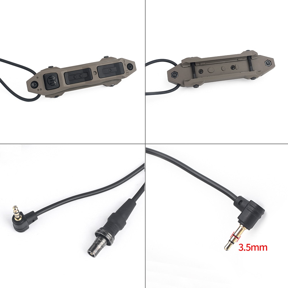 WADSN Tactical Upgrade Dual Function Tape Switch 3.5mm For Airsoft SF Flashlight & Sotac DBAL A2 PEQ Fit Keymod M-lok Picatinny - Image 3