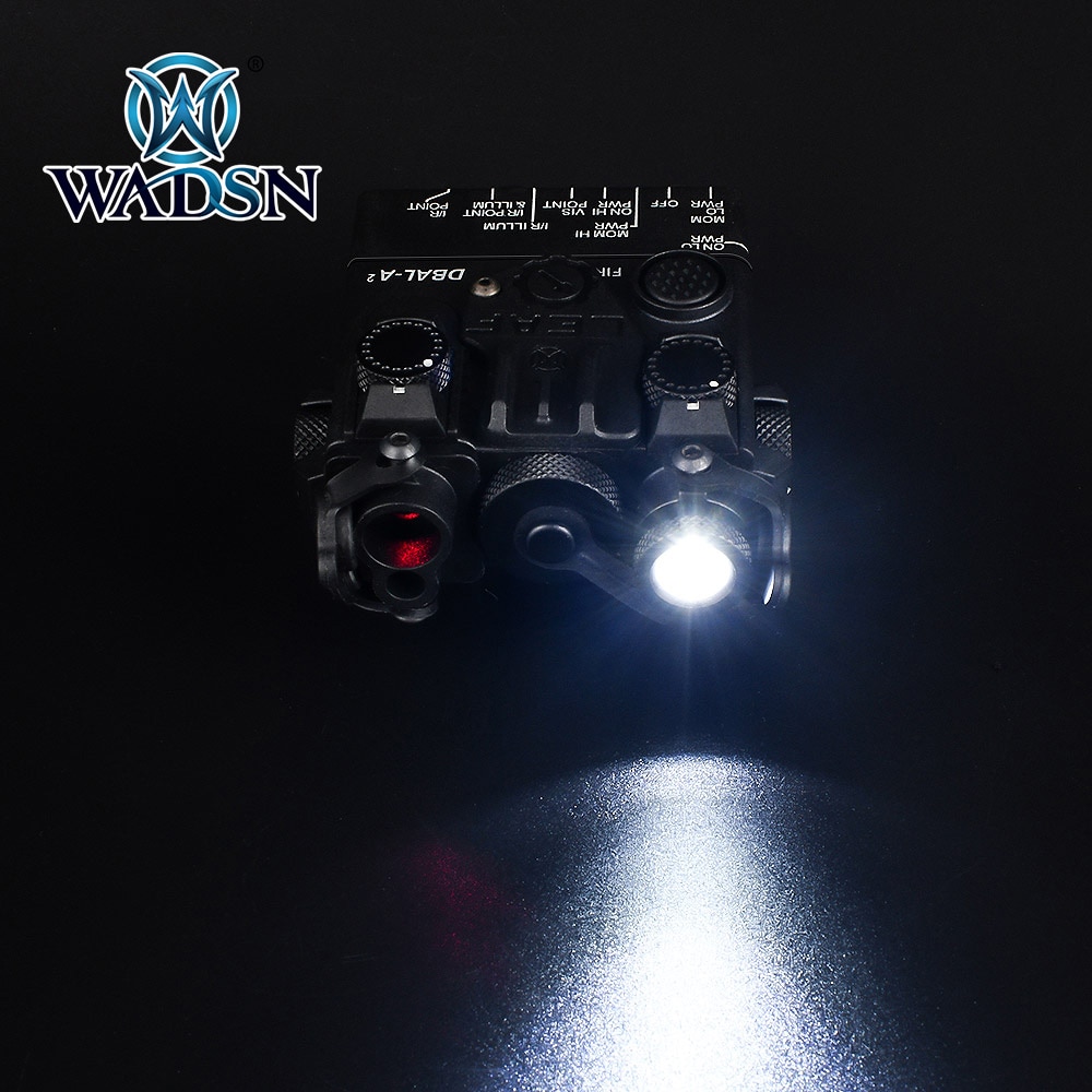 WADSN Tatical Mini DBAL A2 Dual Beam Red Green Laser Aim Flashlight Strobe Hunting DBAL Airsoft AN/PEQ-15A Laser Sight No IR - Image 3