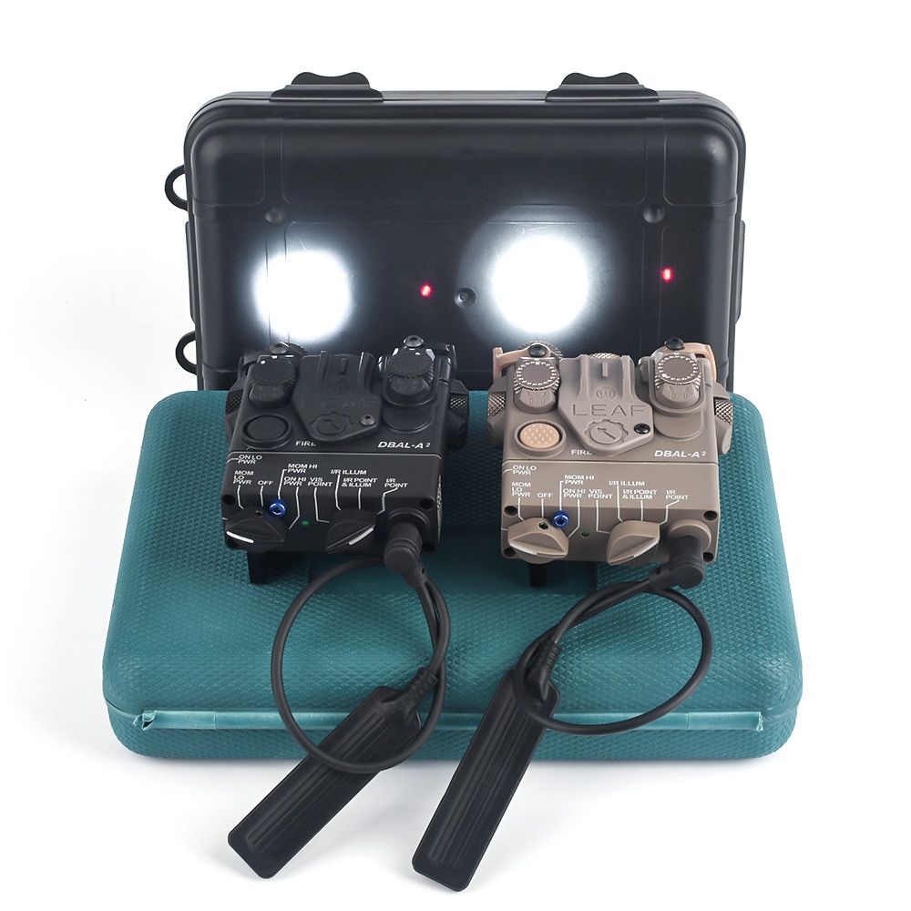 WADSN Tatical Mini DBAL A2 Dual Beam Red Green Laser Aim Flashlight Strobe Hunting DBAL Airsoft AN/PEQ-15A Laser Sight No IR