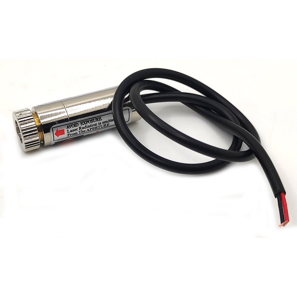 With Shielded Wire Adjustable Focusable 650nm 5mW 12x35mm 3-5V Red DOT / Line / Cross Laser Module Industrial 12mm LED LD Module - Image 2