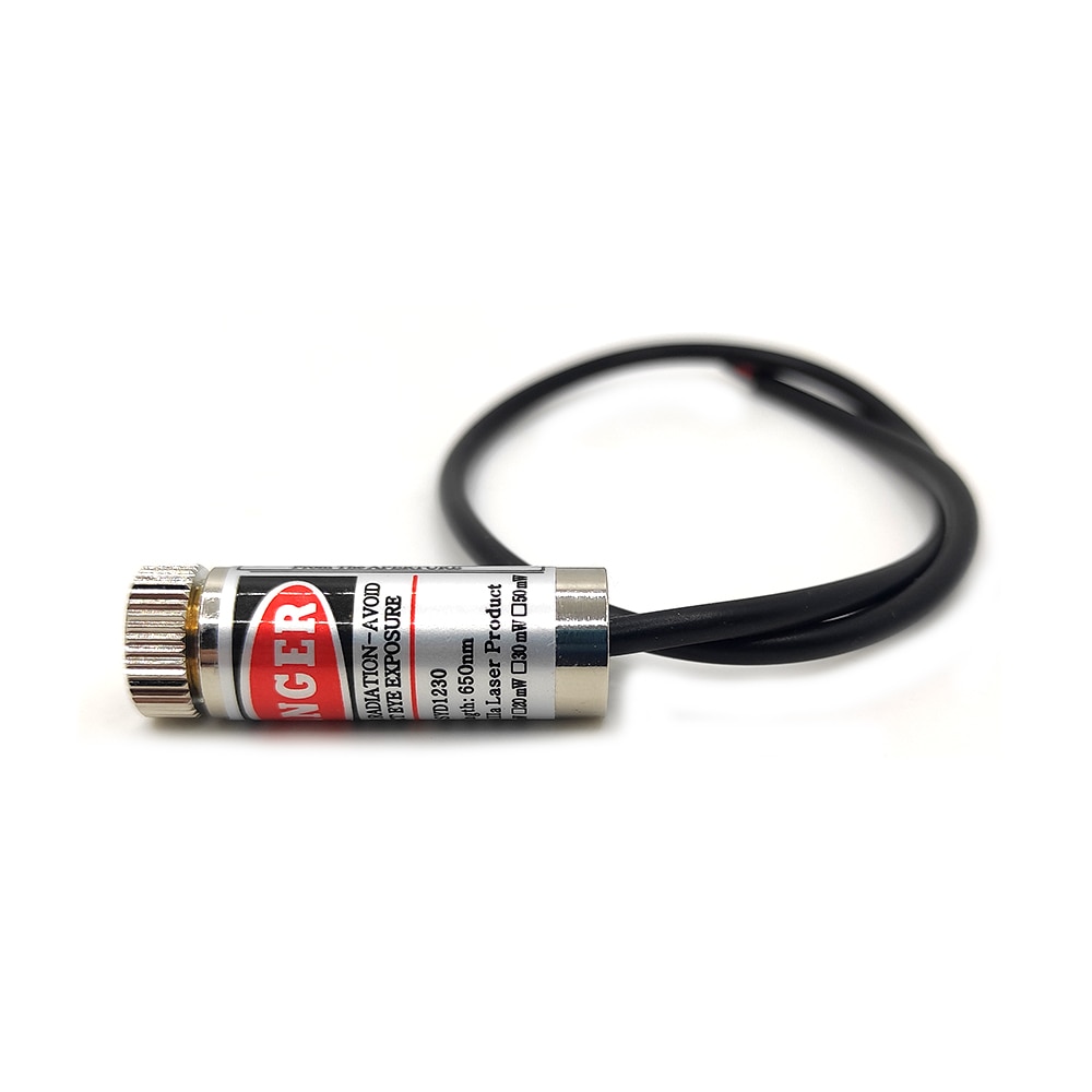 With Shielded Wire Adjustable Focusable 650nm 5mW 12x35mm 3-5V Red DOT / Line / Cross Laser Module Industrial 12mm LED LD Module - Image 3