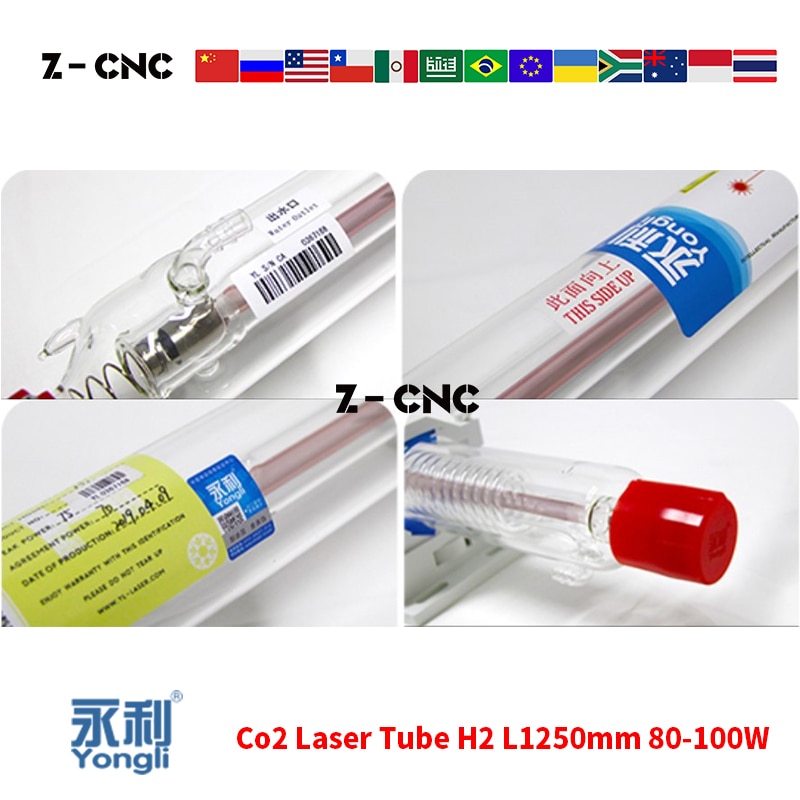 H2 Co2 Laser Tube 80W 90W 100W Length 1250mm Glass Sealed Laser Tube 10 Months Warranty Replace Yongli R3 Reci T2 EFR F2 - Image 4