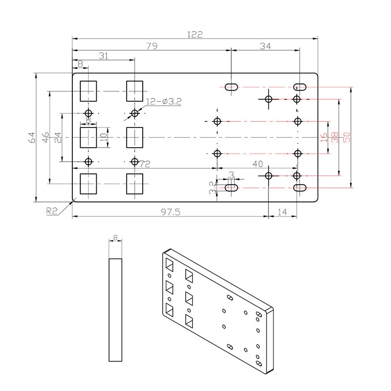 Z Axis Module for Fixed Focus Laser Module Lifting Laser Bracket Adjust Height of Laser Head For 2 Axis Laser Engraving Machine - Image 4