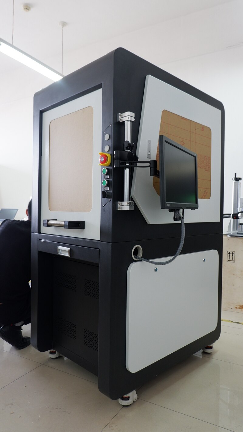 closed cover 50W raycus laser marking machine metal laser engraver for gold silver thin cutting ring bracelet inside mark - Image 2