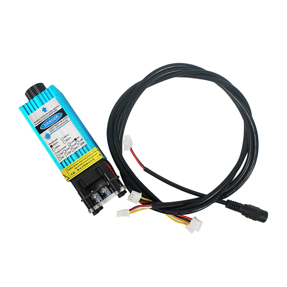 diode laser module TTL PMW mix control 405NM 450NM blue purple with goggles wires for desktop wood laser engraving machine - Image 3