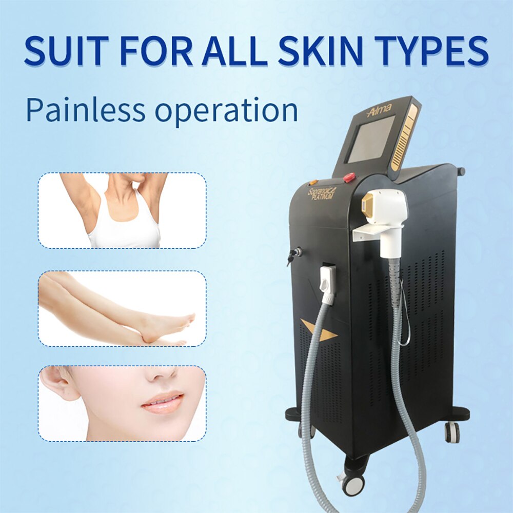 hair removal Soprano Alma igh power diode 808 laser 3 wavelength 1000W 1200W diode laser hair removal big spot 20 million shots - Image 2