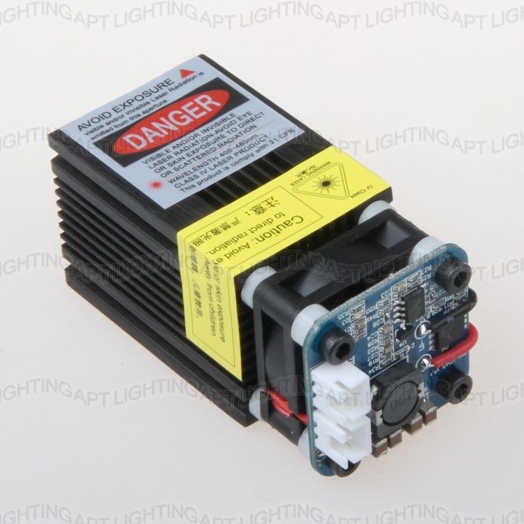 sahne aydinlatma 2500mw/2.5W 450nm Focusable Adjust blue Module diode laser carve Engraving TTL PWM contr DIY CNC Free glasses - Image 2