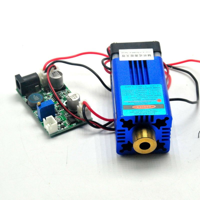 12V 405nm 400mW Violet Blue Laser Dot Module W/ TTL & Fan Cooling Stage Lights - Image 2
