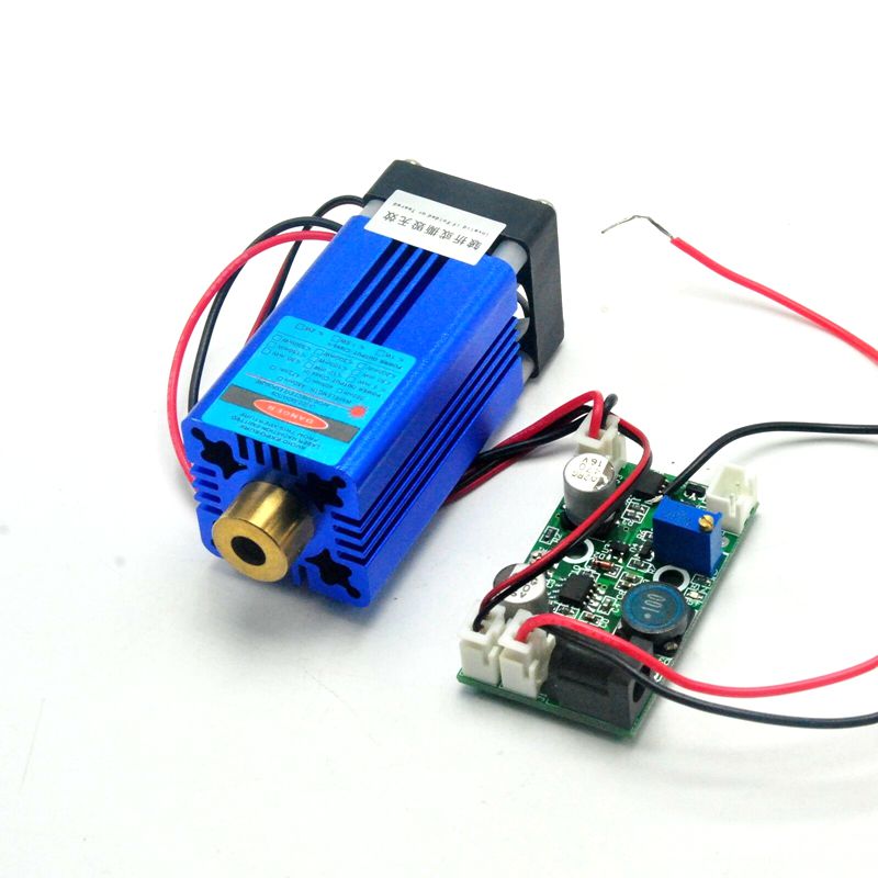12V 405nm 400mW Violet Blue Laser Dot Module W/ TTL & Fan Cooling Stage Lights