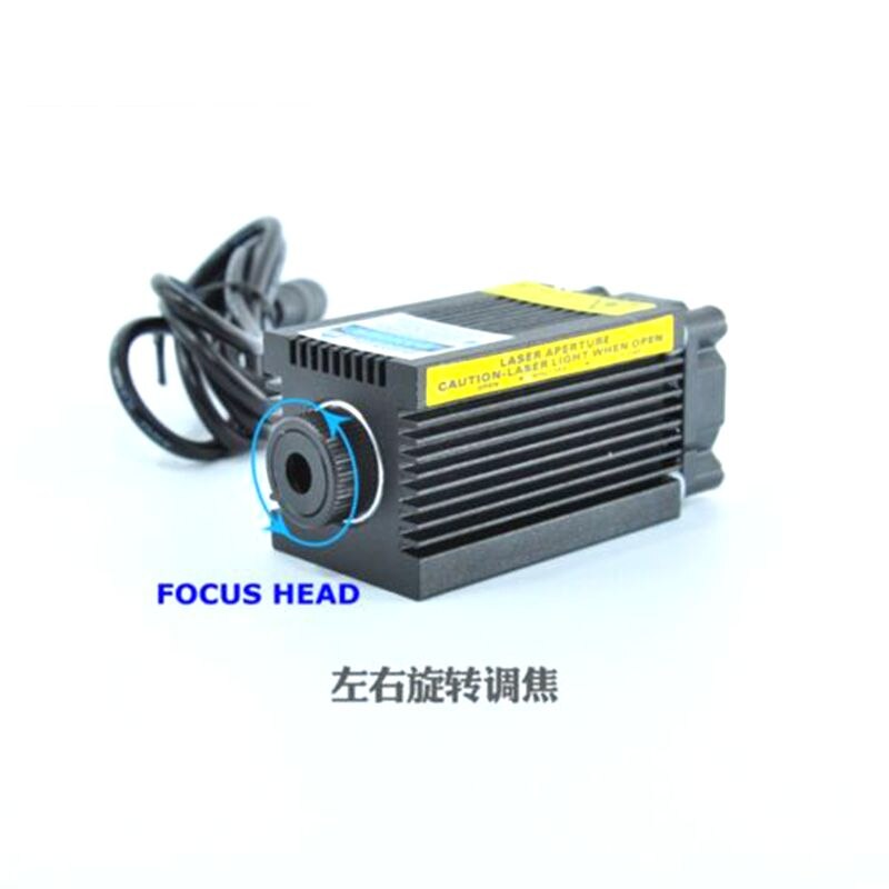 12V 450nm 1000mW 1W Pure Violet Blue Laser Dot Module w/ Adapter & Fan Colling