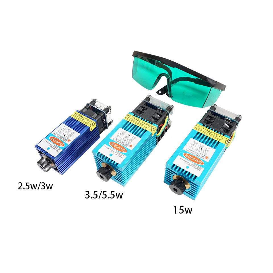 15w laser module 3w PMW control lens Focusable 5500mw Blue Laser head 450nm for laser engraving machine cnc wood cutting machine - Image 3