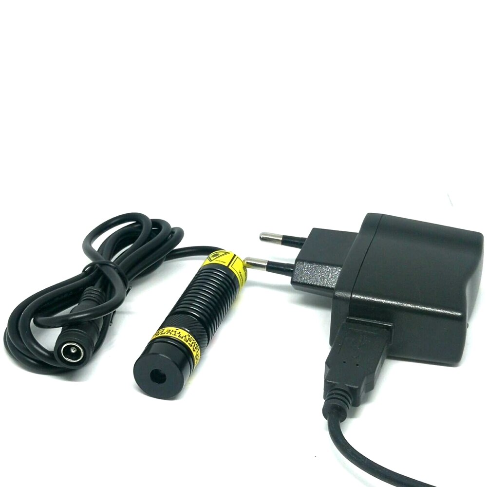 16x68mm 405nm 100mw Violet Blue Laser Module w Focusable Dot Line Cross Heads 5V Aligment Lights